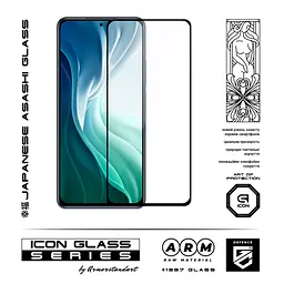 Захисне скло для Xiaomi Poco F3 Mi 11i, Icon, 2.5D загартоване скло, повне проклеювання, глянсове, удароміцне, з олеофобним покриттям, сумісне з чохлами, міцність 9H, проста установка, ArmorStandart (ARM58921) - мініатюра 2