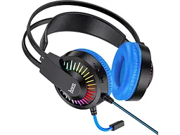 Навушники з мікрофоном Hoco W105 Joyful Black/Blue - мініатюра 2