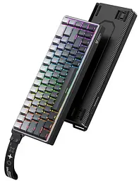 Клавіатура Onikuma ігрова бездротова RGB підсвітка Bluetooth та USB адаптер 2.4GHz для ПК та ноутбука Сірий - мініатюра 2