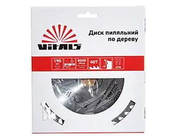 Диск пиляльний Vitals по дереву 190х30/20 мм ATB 40 (00000001681377) - мініатюра 5