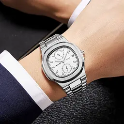 Наручний годинник чоловічий 2423SISI Silver Skmei acs0029926 - мініатюра 3