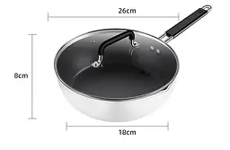 Сотейник MiJia Zhiwu Cook Flat Bottom Frying Pan White (GJC03CM) - мініатюра 2