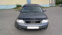 Дефлектор капоту мухобійка для Audi A6 (С5) 1997-2004 Євро Кріплення (Vip Tuning) AD11 - мініатюра 4
