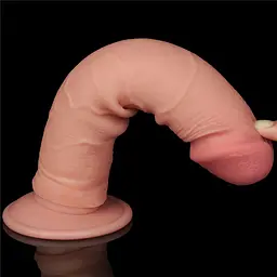 Фалоімітатор 8 Sliding Skin Dual Layer Dong LOVETOYS 66-LV317206 102666 - мініатюра 2