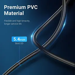 Дата кабель USB 3.0 AM/AF 0.5m black Vention (CBHBD) - мініатюра 6