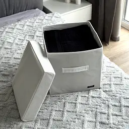 Короб  ORGANIZE  з кришкою 30*30*30 см (білий) - мініатюра 2