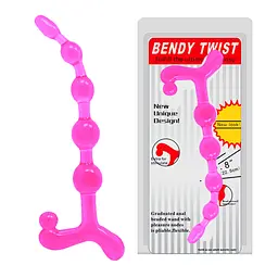 Анальний стимулятор - Bendy Twist 8" Pink - мініатюра 1