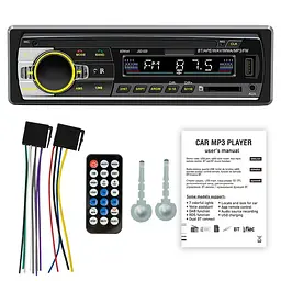 Автомагнітола Bluetooth BM-520 ISO 1DIN Автозвук 4x100вт USB SD пульт ду LCD-дисплей RGB підсвічування Чорний - мініатюра 7