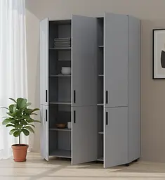Шафа для одягу Doros Торн Сірий 3 ДСП (полиці) 135х51.6х200 (44900488) - мініатюра 2
