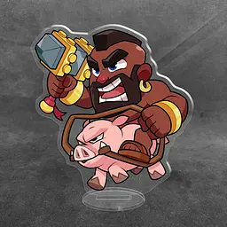 Акрилова колекційна фігурка Чібі Chibi Аніме: Clash of Clans, Clash Royale Вершник на кабані (Hog Rider) 10 см