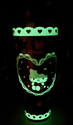 Термос термочашка Stanley Quencher H2.0 Tumbler Світиться у темряві 1,18 л Hello Kitty Love Edition KT7001977 - мініатюра 2