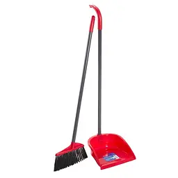 Набір для прибирання: щітка та совок з довгою ручкою Vileda Dustpan&Broom (4023103158313) - мініатюра 3