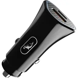 Автомобільний зарядний пристрій Sky Dolphin SZ16L PD+QC3.0 (2USB, 3.1A) Black (AZP-000088) + кабель Lightning