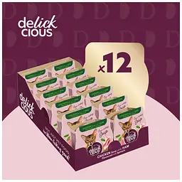 Вологий корм для кішок Delickcious Суп з курки з шинкою та додаванням шпинату 80 г (4820269141599) - мініатюра 5