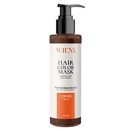 Тонувальна маска для волосся з кератином і пантенолом WIL'NA Hair Color Mask Мідний 250 мл
