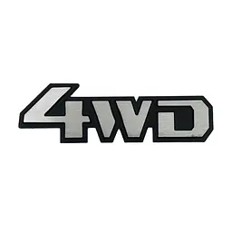 Емблема напис 4WD хром 139х43 мм метал (на скотчі)