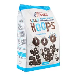 Сніданок Doctor Benner Cacao Hoops зі смаком какао 150 г - мініатюра 2