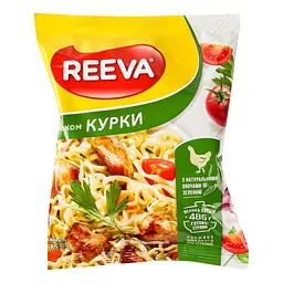 Набір: вермішель Reeva швидкого приготування зі смаком курки 60 г + зі смаком грибів 60 г +  зі смаком курки 85 г  - мініатюра 4
