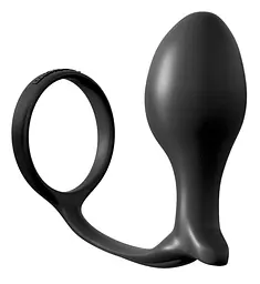 Анальна пробка з ерекційним кільцем - AFC Ass-Gasm CockRing Advanced Plug - мініатюра 3