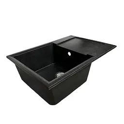 Кухонна мийка Adamant HORIZON MEDIUM чорна 700x500x230 мм, з крилом 70 см