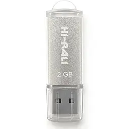 Флеш накопичувач USB 2Gb Hi-Rali Rocket сріблястий USB 2.0 (HI-2GBRKTSL)