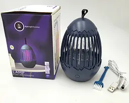 Лампа для комарів акумуляторна 5W від USB 2в1 LED світильник нічник і Електрична пастка знищувач комах 16см UKC Mosquito Killer Lamp LY-841 - мініатюра 7