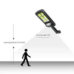 Вуличний ліхтар на стовп solar street light BL BK120-6COB - мініатюра 6