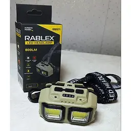 Налобний ліхтар Rablex RB 971 акумуляторний з червоним і білим світлом та датчиком руху 18650 IP44 - мініатюра 7