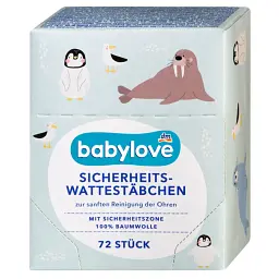 Дитячі вушні палички Babylove з обмежувачем безпеки, 72 шт - мініатюра 2