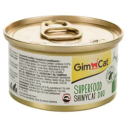 Вологий корм для котів GimCat Superfood Shiny Cat Duo з тунцем та цукіні 70 г - мініатюра 2