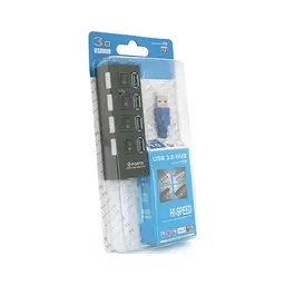 Концентратор Voltronic USB 3.0 to 4xUSB with switches (YT-3H4S/1TB) - мініатюра 2