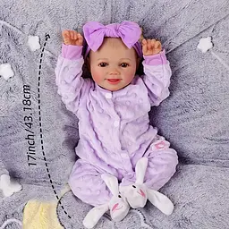 Лялька Реборн 43 см вініловая, реалістичний пупс Doll Reborn К0100808 - мініатюра 4