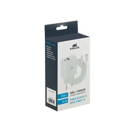 Зарядний пристрій RivaCase 2хUSB-А + Type-C PD 20W+QC3.0 кабель Type-C-Lighting white (PS4102 WD5 (White)) - мініатюра 2