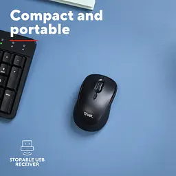 Мишка Trust Yvi+ Silent Wireless/Bluetooth Glossy Black (25512) - мініатюра 9