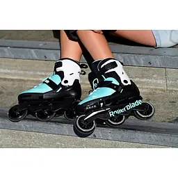 Дитячі ролики Rollerblade Microblade 3WD 33-36,5 Білий-Блакитний - мініатюра 5