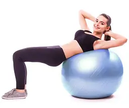 М'яч для фітнесу (фітбол) PowerPlay 4001 Ø75 cm Gymball Sky Blue + помпа (PP_4001_75_Sky_Blue) - мініатюра 6