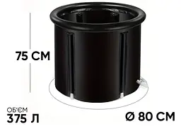 Каркасна крижана кріо ванна EasyFit круглий басейн для оздоровлення (EF-2306) - мініатюра 4