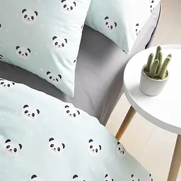 Комплект постільної білизни Ideia Panda полуторний ментоловий (8-33364) - мініатюра 3