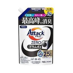Японский гель для стирки Kao Attack ZERO Drum, пополнение 760 г