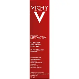 Антивіковий крем Vichy Liftactiv Specialist Collagen для корекції ознак старіння шкіри зони навколо очей 15 мл - мініатюра 4