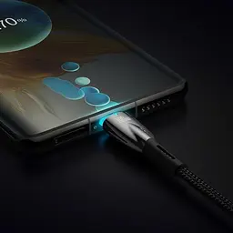 PD кабель Baseus Glimmer Series Fast Charging Data Cable Type-C to Type-C 100W 1m чорний CADH000701 - мініатюра 6