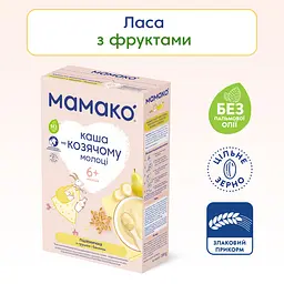 Каша на козячому молоці МАМАКО Пшенична з грушею і бананом 200 г - мініатюра 2