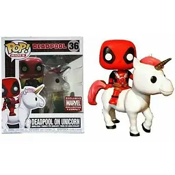 Фігурка Funko Pop Дедпул на Єдиноріг Rides Marvel Deadpool on Unicorn 15cм D 36