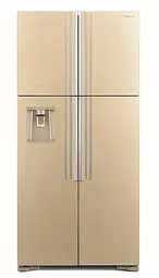 Холодильник з верхньою морозильною камерою Hitachi R-W660PUC7GBE бежевий скло (R-W660PUC7GBE)