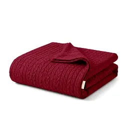 Плед-покривало Cosas Knitted Braid Merlot косичка 160х230 см (Blanket_55Merlot_KnittedBraid_160x230)