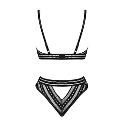 Комплект білизни Obsessive Natilya 2-pcs set XS/S, black, бюстгальтер, трусики - мініатюра 6