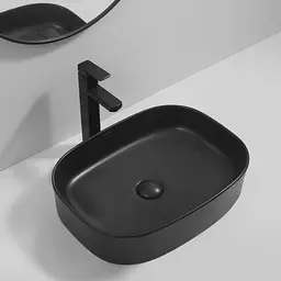 Умивальник накладний Mixxus Premium Bevel-0103 Black 510x370x120 мм MP6520, Чорний матовий - мініатюра 4