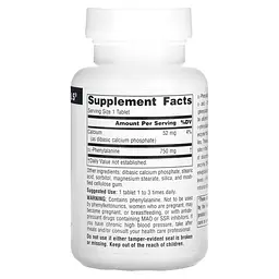 DL-Фенілаланін Source Naturals DLPA 750 мг 60 таб - мініатюра 2