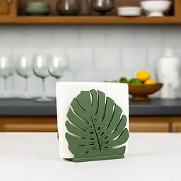 Дерев'яна серветниця VANZA LEAF Monstera lite - мініатюра 4