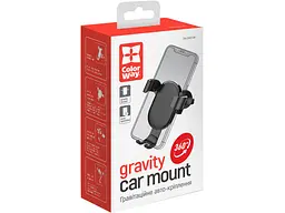 Автомобільний тримач ColorWay Metallic Gravity Holder Black (CW-CHG01-BK) - мініатюра 5